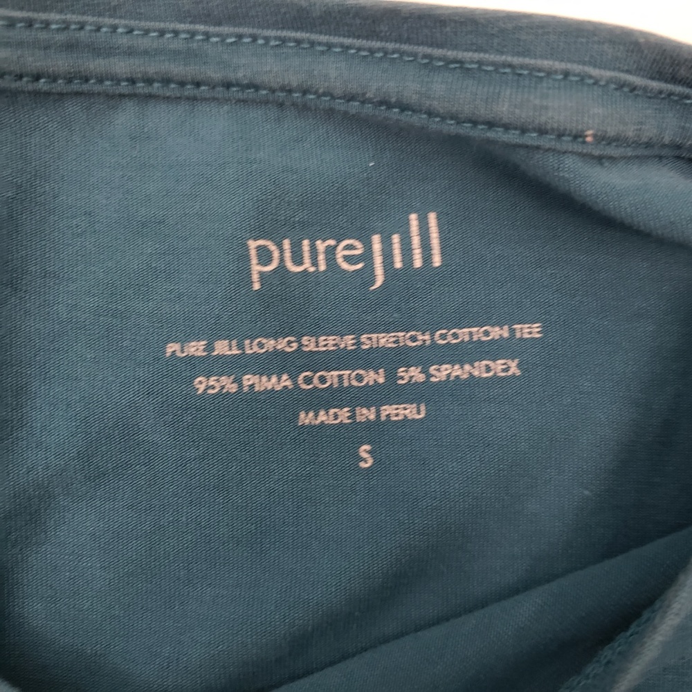PureJill J Jill long sleeve stretch pima shirt top - Picture 5 of 6